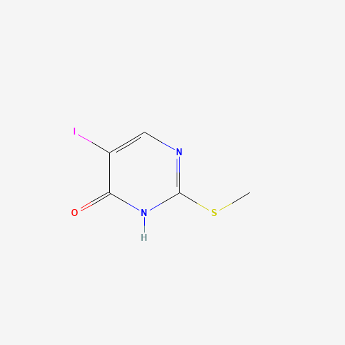 5-iodo-2-methylsulfanyl-1H-pyrimidin-6-one (CAS: 76510-61-7) - Chemical Structure and Molecular Formula 