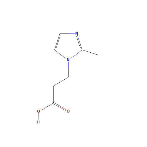 3-(2-methylimidazol-1-yl)propanoic acid (CAS: 24647-62-9) - Chemical Structure and Molecular Formula 