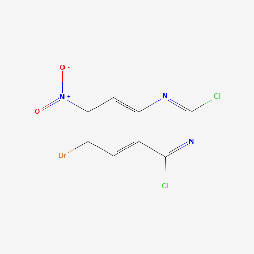 6-bromo-2,4-dichloro-7-nitroquinazoline (CAS: 174566-27-9) - Chemical Structure and Molecular Formula 