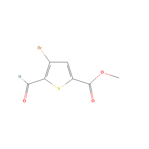 methyl 4-bromo-5-formylthiophene-2-carboxylate (CAS: 648412-59-3) - Chemical Structure and Molecular Formula 