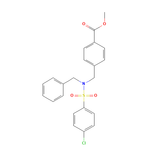 methyl 4-[[benzyl-(4-chlorophenyl)sulfonylamino]methyl]benzoate (CAS: 869775-77-9) - Related Chemical Product