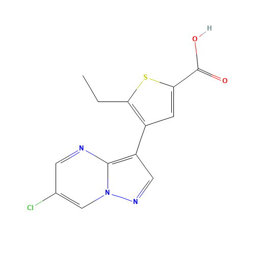 4-(6-chloropyrazolo[1,5-a]pyrimidin-3-yl)-5-ethylthiophene-2-carboxylic acid (CAS: 1314894-10-4) - Related Chemical Product