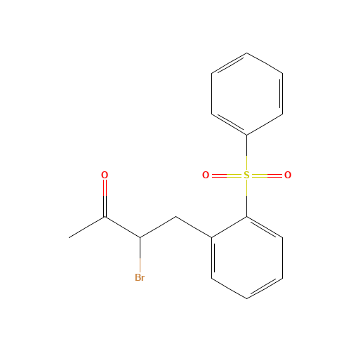 4-[2-(benzenesulfonyl)phenyl]-3-bromobutan-2-one (CAS: 1415043-00-3) - Chemical Structure and Molecular Formula 