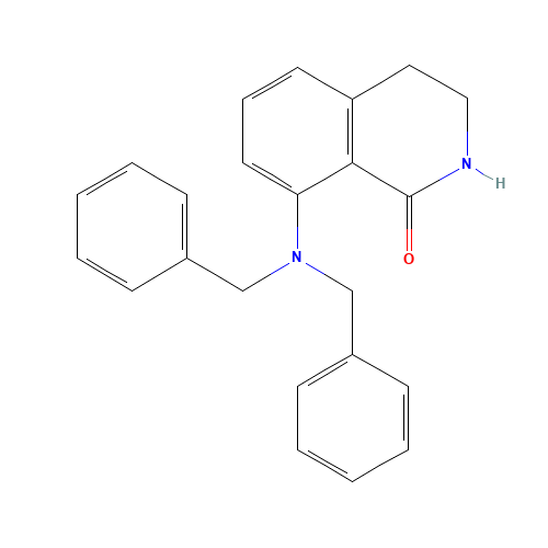 8-(dibenzylamino)-3,4-dihydro-2H-isoquinolin-1-one (CAS: 878156-33-3) - Chemical Structure and Molecular Formula 