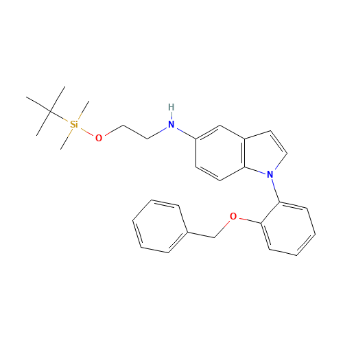 N-[2-[tert-butyl(dimethyl)silyl]oxyethyl]-1-(2-phenylmethoxyphenyl)indol-5-amine (CAS: 1610800-86-6) - Related Chemical Product
