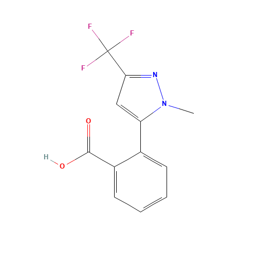 2-[2-methyl-5-(trifluoromethyl)pyrazol-3-yl]benzoic acid (CAS: 910037-16-0) - Related Chemical Product