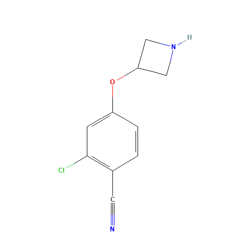 4-(azetidin-3-yloxy)-2-chlorobenzonitrile (CAS: 1332300-81-8) - Chemical Structure and Molecular Formula 
