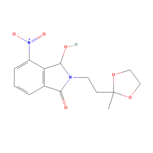 3-hydroxy-2-[2-(2-methyl-1,3-dioxolan-2-yl)ethyl]-4-nitro-3H-isoindol-1-one (CAS: 1245654-37-8) - Related Chemical Product
