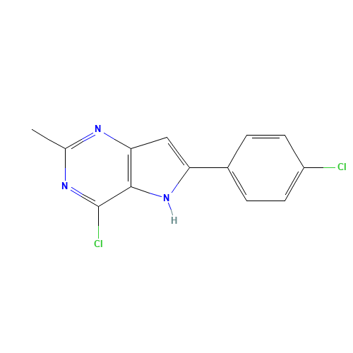 4-chloro-6-(4-chlorophenyl)-2-methyl-5H-pyrrolo[3,2-d]pyrimidine (CAS: 237435-57-3) - Related Chemical Product
