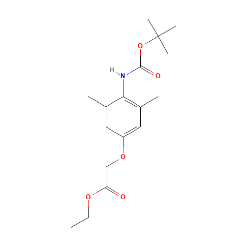 ethyl 2-[3,5-dimethyl-4-[(2-methylpropan-2-yl)oxycarbonylamino]phenoxy]acetate (CAS: 1435914-79-6) - Related Chemical Product