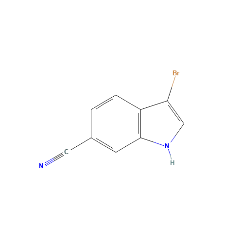 3-bromo-1H-indole-6-carbonitrile (CAS: 1326714-80-0) - Chemical Structure and Molecular Formula 