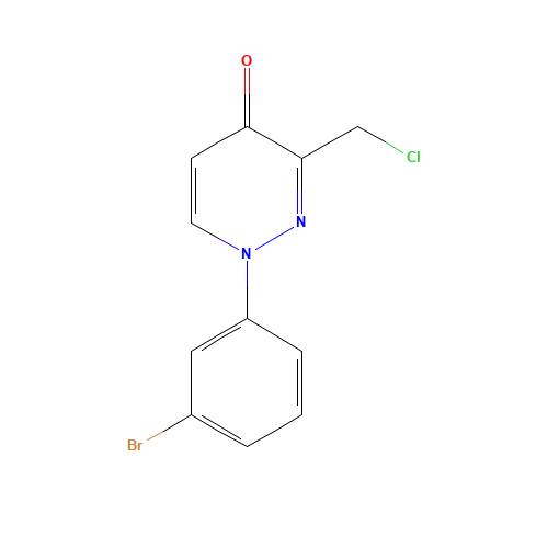 1-(3-bromophenyl)-3-(chloromethyl)pyridazin-4-one (CAS: 1314388-98-1) - Chemical Structure and Molecular Formula 