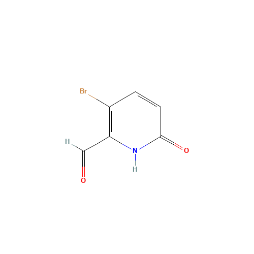 3-bromo-6-oxo-1H-pyridine-2-carbaldehyde (CAS: 1227588-94-4) - Chemical Structure and Molecular Formula 