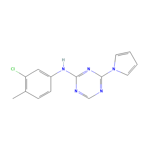 N-(3-chloro-4-methylphenyl)-4-pyrrol-1-yl-1,3,5-triazin-2-amine (CAS: 333727-99-4) - Related Chemical Product
