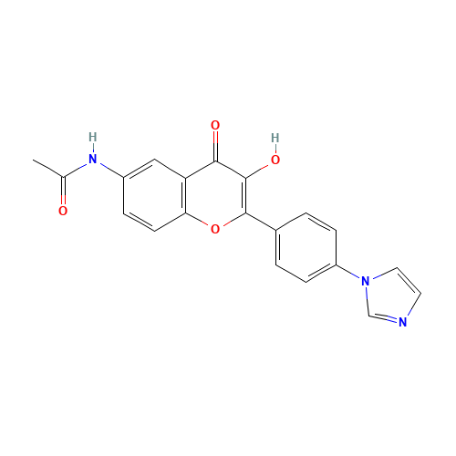 N-[3-hydroxy-2-(4-imidazol-1-ylphenyl)-4-oxochromen-6-yl]acetamide (CAS: 1187016-36-9) - Related Chemical Product