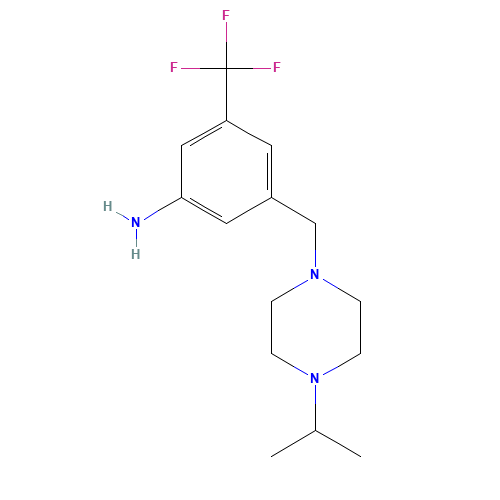 3-[(4-propan-2-ylpiperazin-1-yl)methyl]-5-(trifluoromethyl)aniline (CAS: 853296-87-4) - Related Chemical Product
