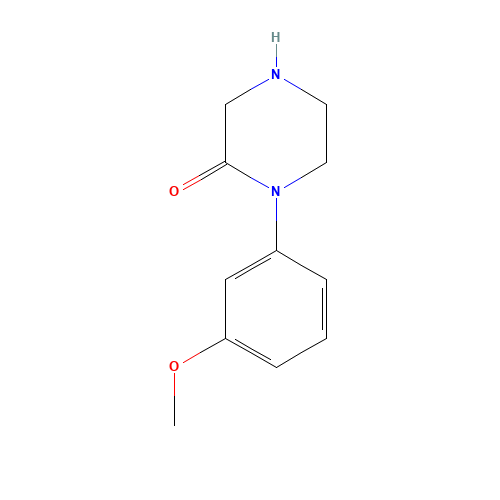 1-(3-methoxyphenyl)piperazin-2-one (CAS: 215649-80-2) - Chemical Structure and Molecular Formula 