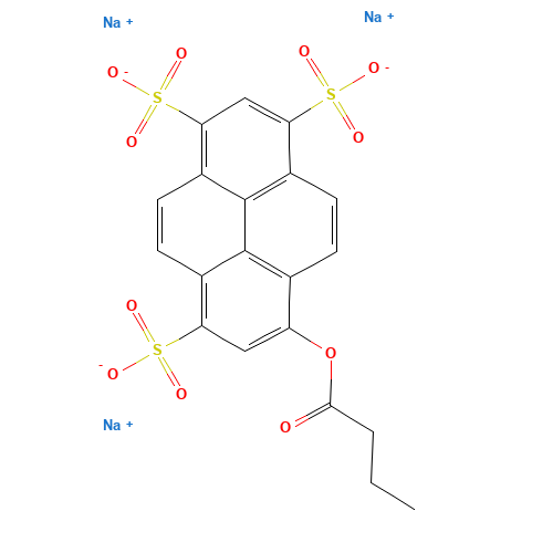 trisodium;8-butanoyloxypyrene-1,3,6-trisulfonate (CAS: 115787-82-1) - Related Chemical Product