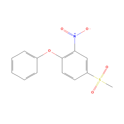 4-methylsulfonyl-2-nitro-1-phenoxybenzene (CAS: 102309-64-8) - Chemical Structure and Molecular Formula 