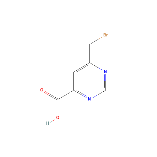 6-(bromomethyl)pyrimidine-4-carboxylic acid (CAS: 920760-21-0) - Chemical Structure and Molecular Formula 
