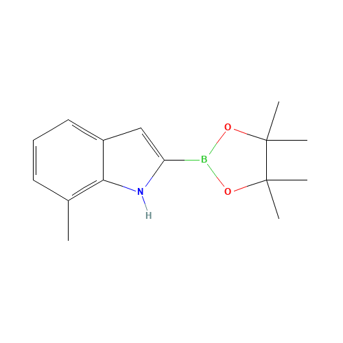 7-methyl-2-(4,4,5,5-tetramethyl-1,3,2-dioxaborolan-2-yl)-1H-indole (CAS: 912331-68-1) - Chemical Structure and Molecular Formula 