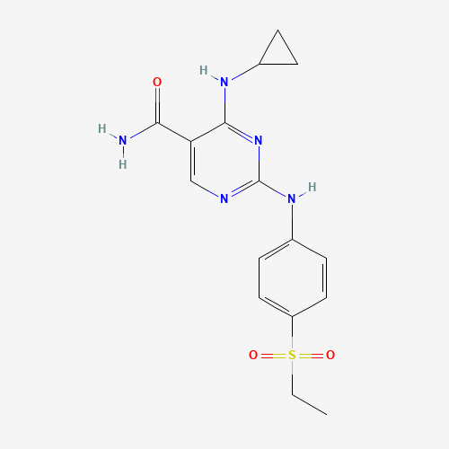 4-(cyclopropylamino)-2-(4-ethylsulfonylanilino)pyrimidine-5-carboxamide (CAS: 1198301-64-2) - Related Chemical Product