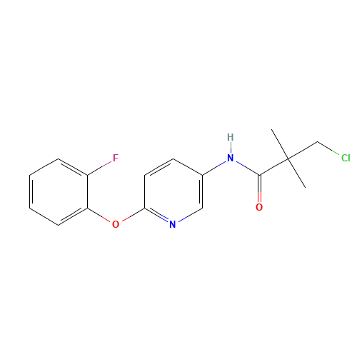 3-chloro-N-[6-(2-fluorophenoxy)pyridin-3-yl]-2,2-dimethylpropanamide (CAS: 243963-22-6) - Related Chemical Product