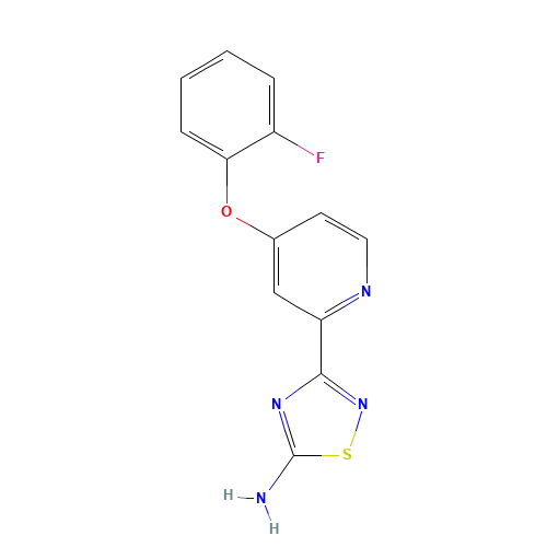 3-[4-(2-fluorophenoxy)pyridin-2-yl]-1,2,4-thiadiazol-5-amine (CAS: 1179360-05-4) - Related Chemical Product