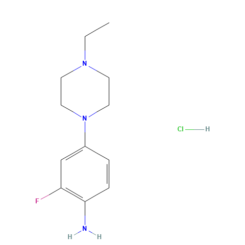 4-(4-ethylpiperazin-1-yl)-2-fluoroaniline;hydrochloride (CAS: 1197193-28-4) - Chemical Structure and Molecular Formula 