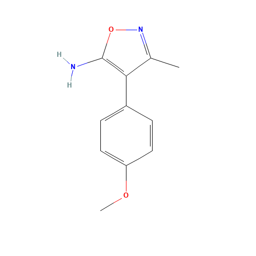 4-(4-methoxyphenyl)-3-methyl-1,2-oxazol-5-amine (CAS: 166964-11-0) - Chemical Structure and Molecular Formula 