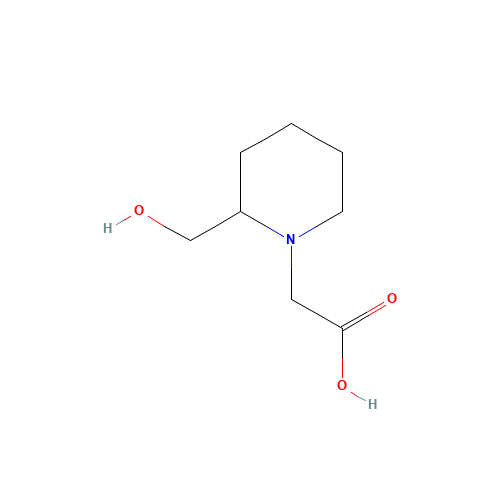 2-[2-(hydroxymethyl)piperidin-1-yl]acetic acid (CAS: 1228821-98-4) - Chemical Structure and Molecular Formula 