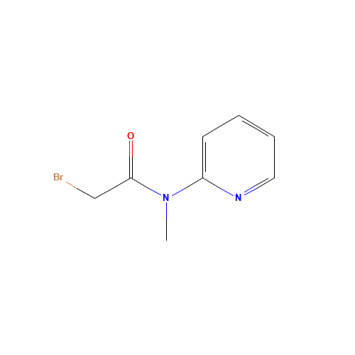2-bromo-N-methyl-N-pyridin-2-ylacetamide (CAS: 1339451-86-3) - Chemical Structure and Molecular Formula 