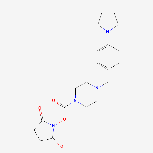 (2,5-dioxopyrrolidin-1-yl) 4-[(4-pyrrolidin-1-ylphenyl)methyl]piperazine-1-carboxylate (CAS: 1460031-50-8) - Related Chemical Product