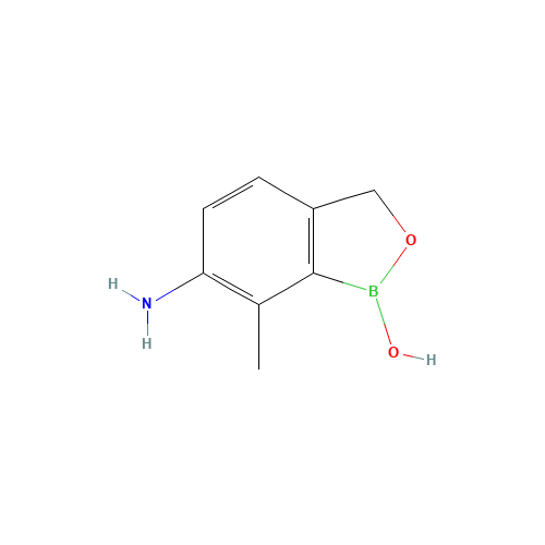 1-hydroxy-7-methyl-3H-2,1-benzoxaborol-6-amine (CAS: 1372782-16-5) - Chemical Structure and Molecular Formula 