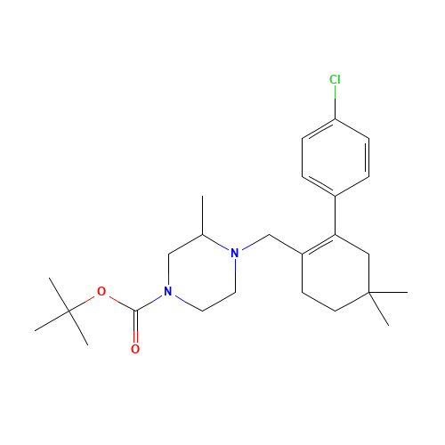tert-butyl 4-[[2-(4-chlorophenyl)-4,4-dimethylcyclohexen-1-yl]methyl]-3-methylpiperazine-1-carboxylate (CAS: 1257049-43-6) - Related Chemical Product
