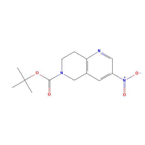 tert-butyl 3-nitro-7,8-dihydro-5H-1,6-naphthyridine-6-carboxylate (CAS: 355818-98-3) - Related Chemical Product