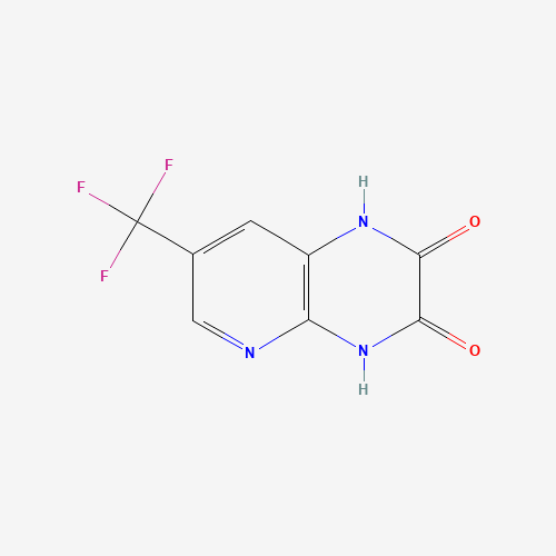 7-(trifluoromethyl)-1,4-dihydropyrido[2,3-b]pyrazine-2,3-dione (CAS: 168123-87-3) - Chemical Structure and Molecular Formula 