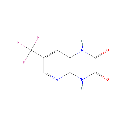 7-(trifluoromethyl)-1,4-dihydropyrido[2,3-b]pyrazine-2,3-dione (CAS: 168123-87-3) - Chemical Structure and Molecular Formula 