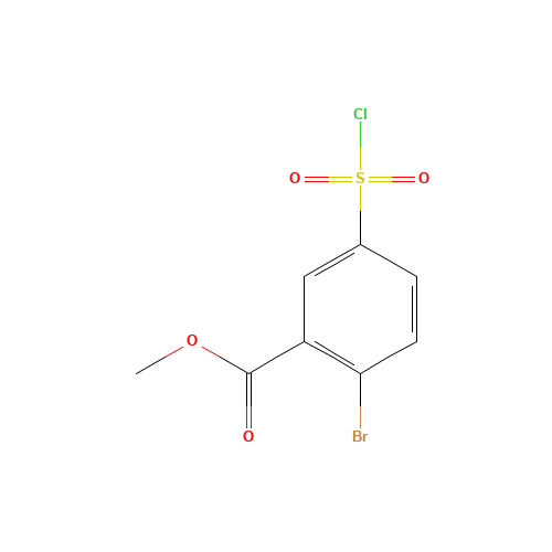 methyl 2-bromo-5-chlorosulfonylbenzoate (CAS: 924867-87-8) - Chemical Structure and Molecular Formula 