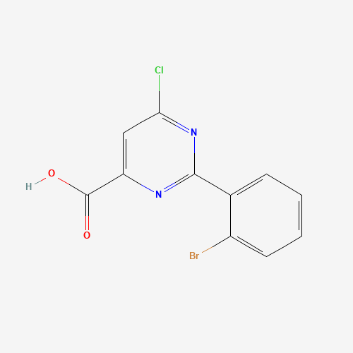 2-(2-bromophenyl)-6-chloropyrimidine-4-carboxylic acid (CAS: 1315364-33-0) - Chemical Structure and Molecular Formula 