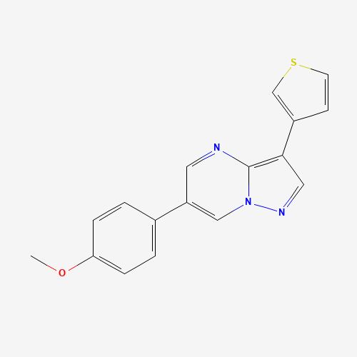 6-(4-methoxyphenyl)-3-thiophen-3-ylpyrazolo[1,5-a]pyrimidine (CAS: 216661-57-3) - Related Chemical Product