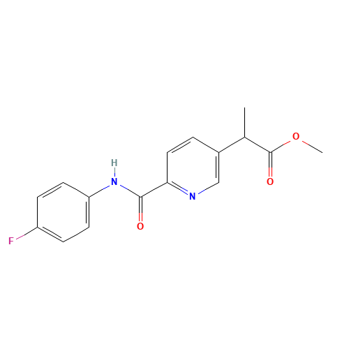 methyl 2-[6-[(4-fluorophenyl)carbamoyl]pyridin-3-yl]propanoate (CAS: 1419603-15-8) - Related Chemical Product