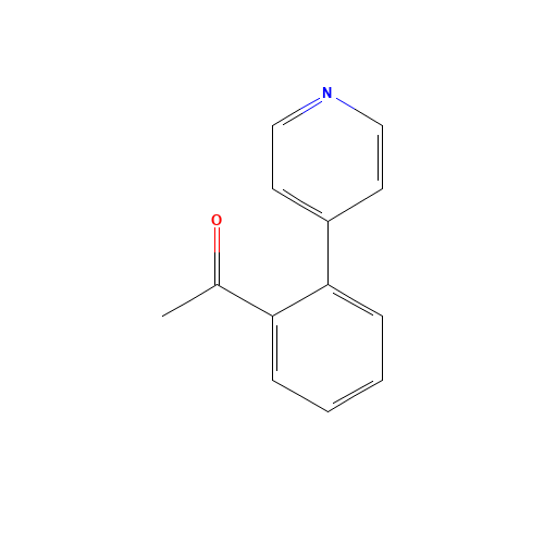 1-(2-pyridin-4-ylphenyl)ethanone (CAS: 137103-77-6) - Chemical Structure and Molecular Formula 
