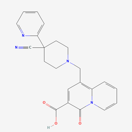 1-[(4-cyano-4-pyridin-2-ylpiperidin-1-yl)methyl]-4-oxoquinolizine-3-carboxylic acid (CAS: 1144504-35-7) - Related Chemical Product