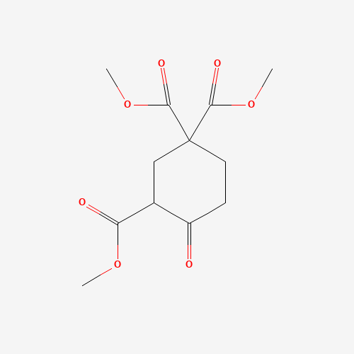 trimethyl 4-oxocyclohexane-1,1,3-tricarboxylate (CAS: 80269-67-6) - Chemical Structure and Molecular Formula 