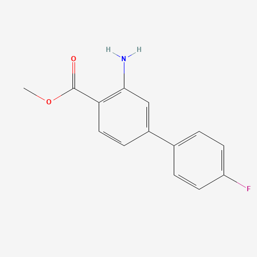 methyl 2-amino-4-(4-fluorophenyl)benzoate (CAS: 1201937-28-1) - Chemical Structure and Molecular Formula 