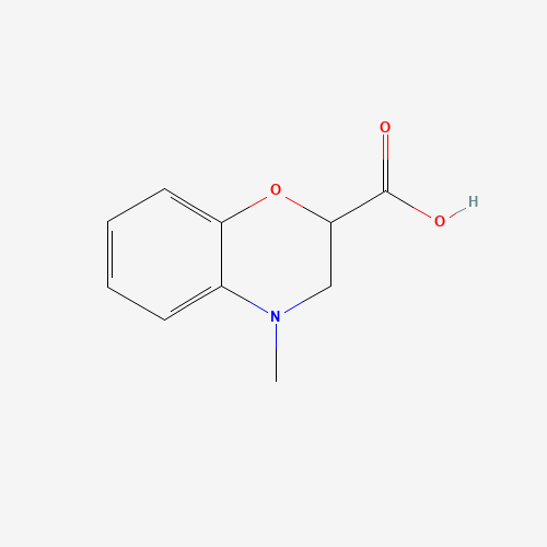 4-methyl-2,3-dihydro-1,4-benzoxazine-2-carboxylic acid (CAS: 212578-38-6) - Chemical Structure and Molecular Formula 