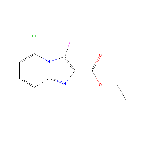 ethyl 5-chloro-3-iodoimidazo[1,2-a]pyridine-2-carboxylate (CAS: 885271-45-4) - Chemical Structure and Molecular Formula 