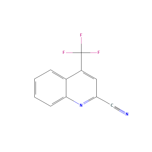 4-(trifluoromethyl)quinoline-2-carbonitrile (CAS: 25199-89-7) - Chemical Structure and Molecular Formula 