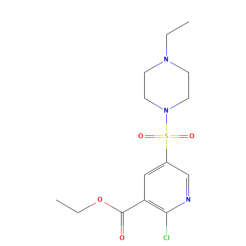 ethyl 2-chloro-5-(4-ethylpiperazin-1-yl)sulfonylpyridine-3-carboxylate (CAS: 334708-08-6) - Related Chemical Product